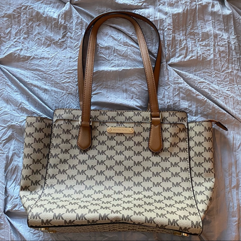 Tan and brown Michael Kors bag